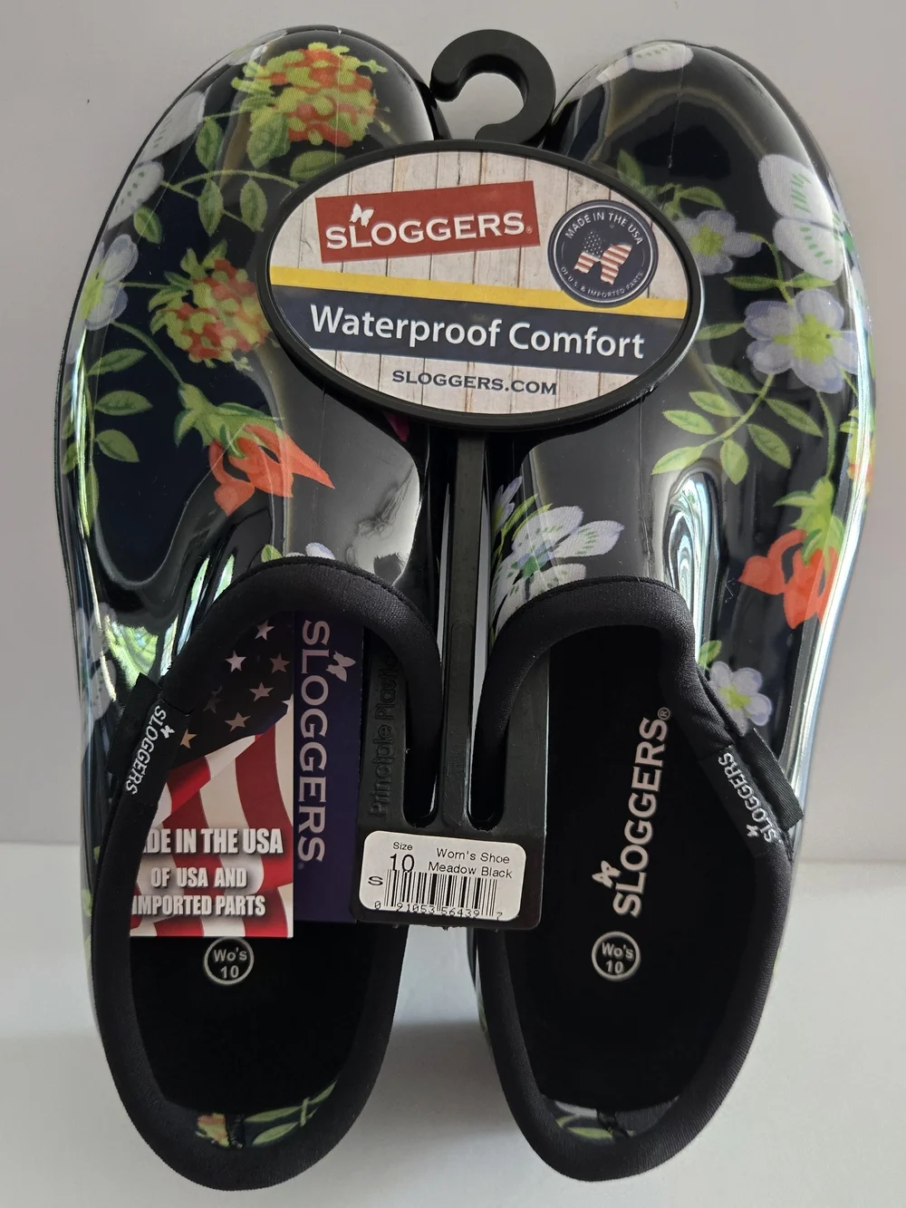 Sloggers Women's Waterproof Rain & Garden Shoe,  Summer Bright Size 10 Floral
